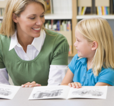 Reading with teacher